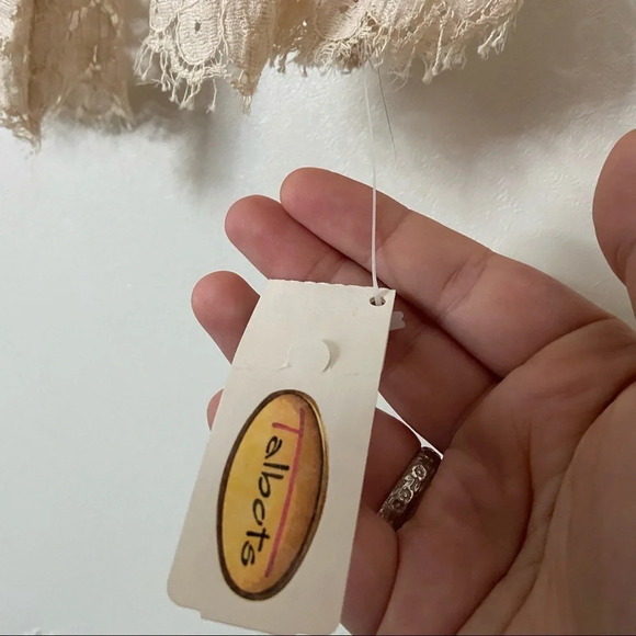 Talbots Romantic Ivory Lace Button-Up Blouse Lace Jacket Wedding Event Sz 6 NEW - Picture 12 of 13